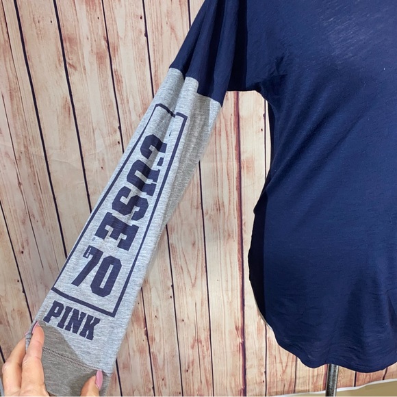 Victoria’s Secret PINK SU Syracuse University Orangemen Long Sleeve V-Neck Tee - Picture 5 of 6